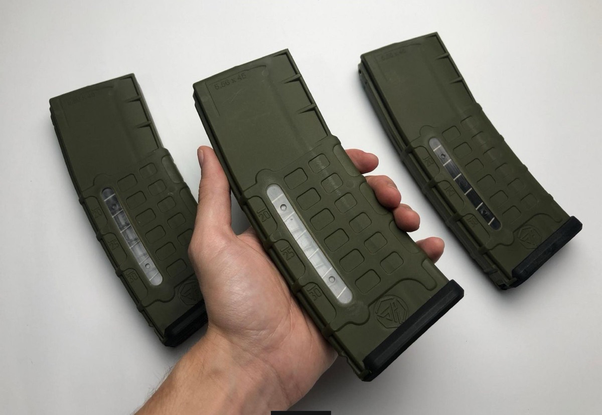 Магазин 5.56 х45 мм Steel Plast з вікном зелений