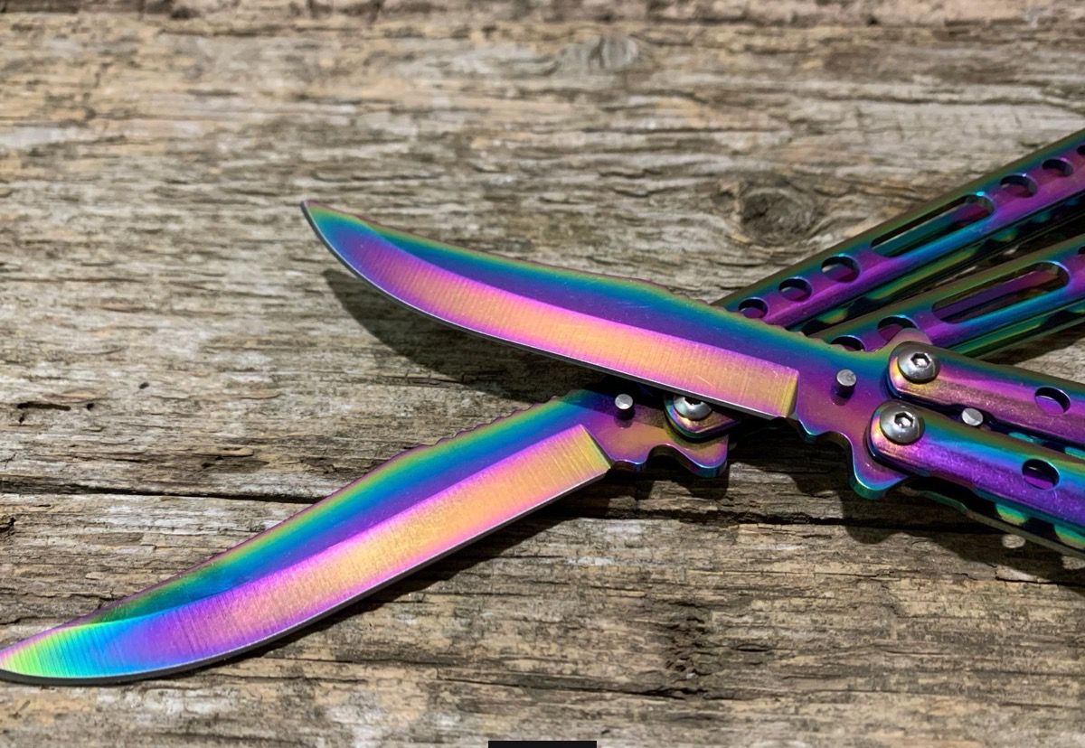 Ніж метелик Benchmade, складаний ніж балісонг, металевий