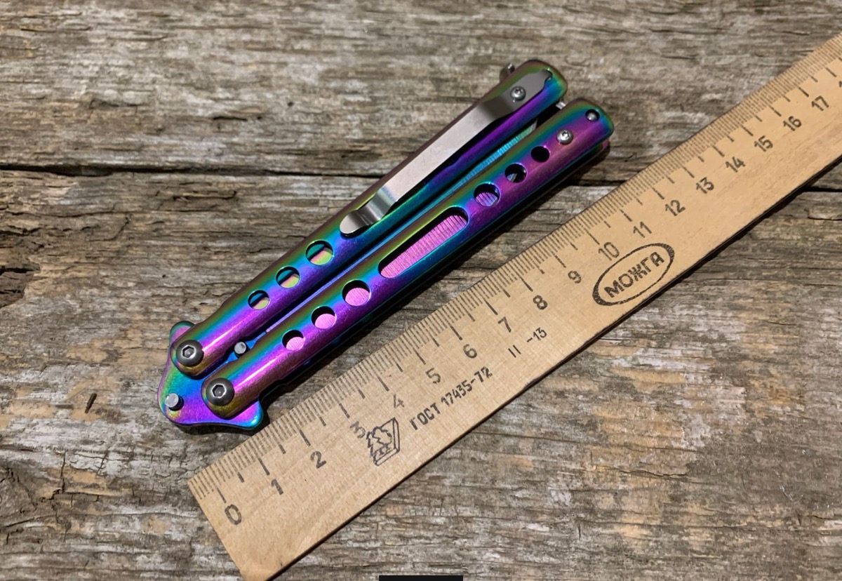 Ніж метелик Benchmade, складаний ніж балісонг, металевий