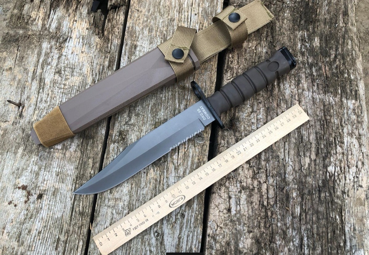 Ніж тактичний OKC 3S Bayonet Combat, багнет ніж класичний із серрейтором М16