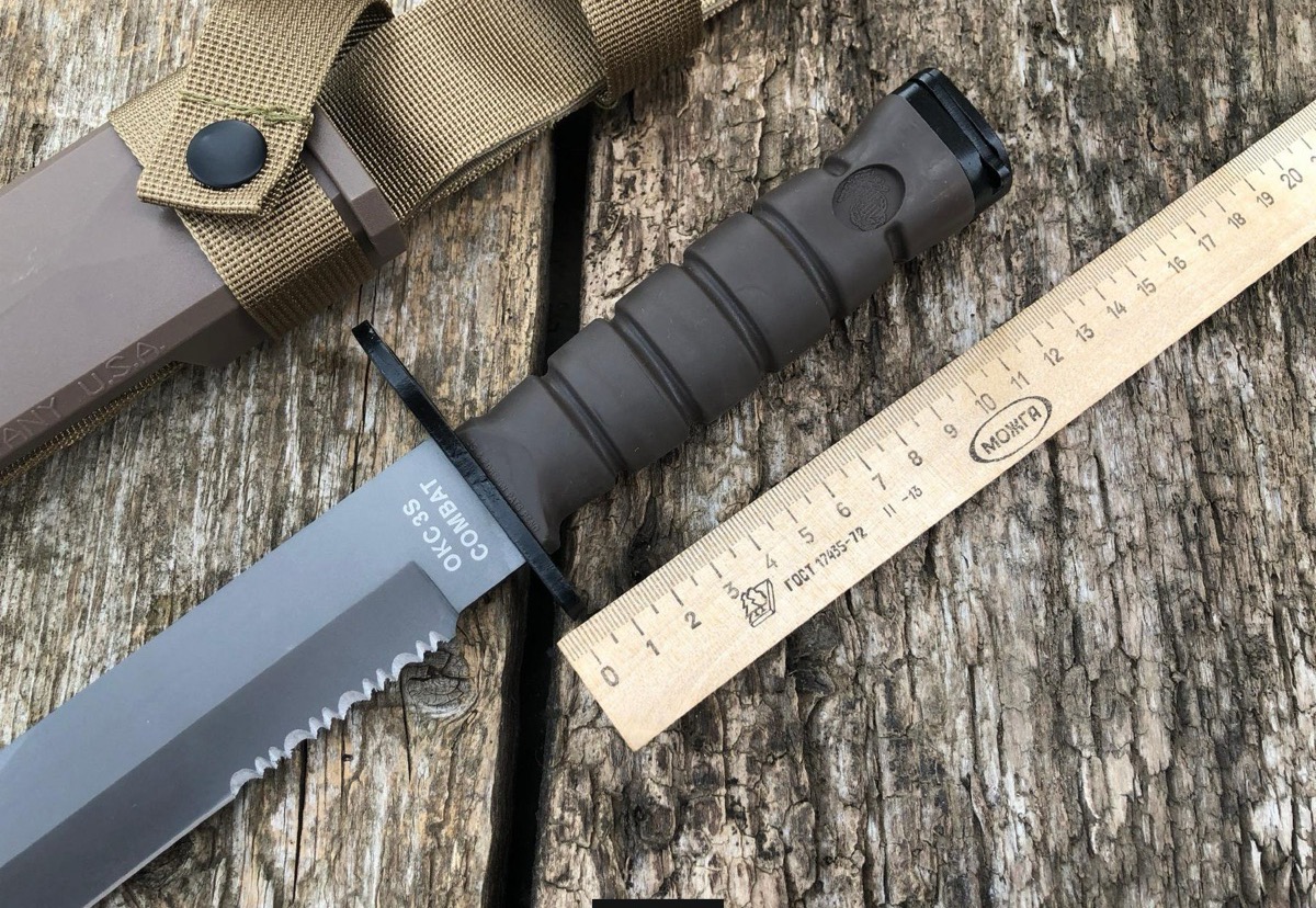 Ніж тактичний OKC 3S Bayonet Combat, багнет ніж класичний із серрейтором М16